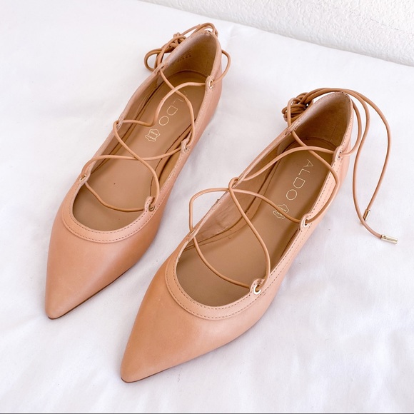 Aldo Shoes - ALDO Lace Up Pointed Flats